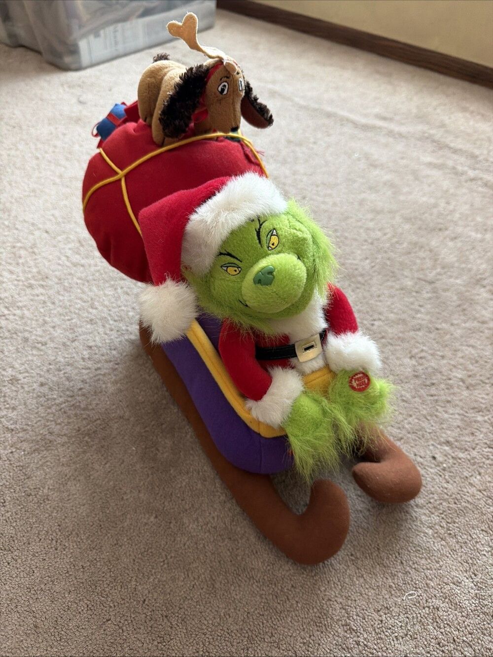 Grinch's Sleigh Plush Large Dr. Seuss 2000 Beverly Hills Teddy Bear Co.